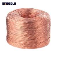 Flat tinned copper braid 7/8'' width 100' Length, grounding copper braid