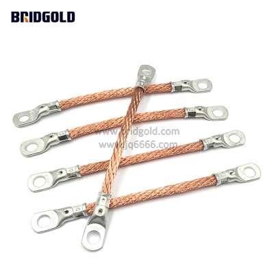 factory direct 30awg copper earth braiding jumper flexible earthing tinned copper braid ready to ship