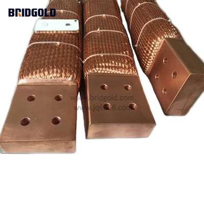 120A bare braided copper connector Copper Braided Strap Conductive Band Copper Strip