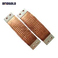 Tin-plated Copper Flat Braid tin-plating flat copper braided flexible connectors free sample