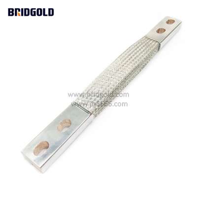 C1100 Flexible tinned braided ground strap, flexible copper braided connector Cu-ETP