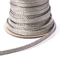 Flat tinned copper braid 3/8'' width 50' Length 25' Length ,factory price tin copper braided wire